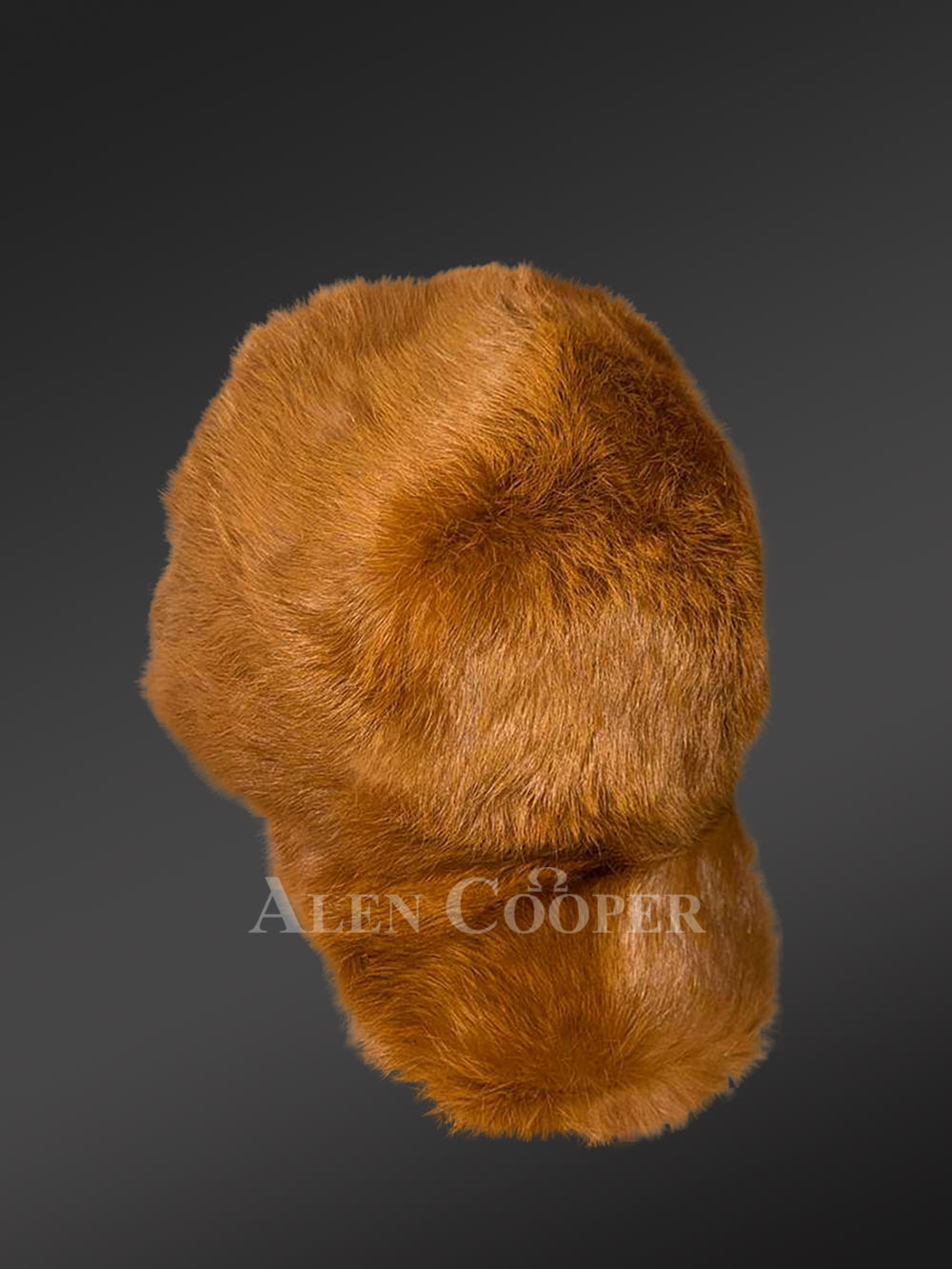 Mens Tan Rabbit Fur Baseball Hat (5)