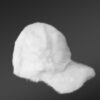 Mens White Mink Baseball Hat (6)