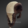 Mens Shearling Hat with Ear Flaps