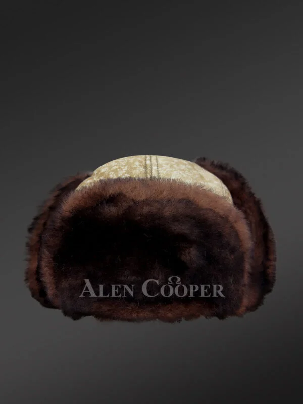 Mens Shearling Hat with Ear Flaps – Embrace the Warmth with High-Fashion Looks - Image 3
