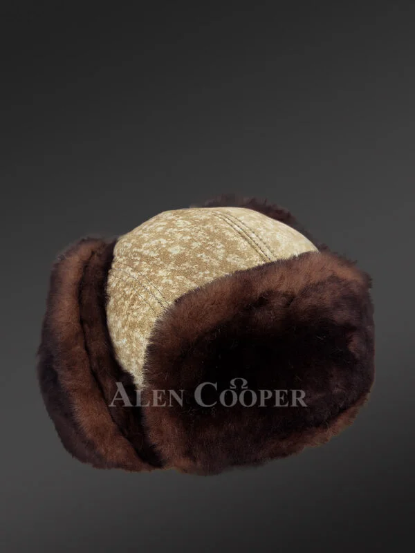 Mens Shearling Hat with Ear Flaps – Embrace the Warmth with High-Fashion Looks - Image 2