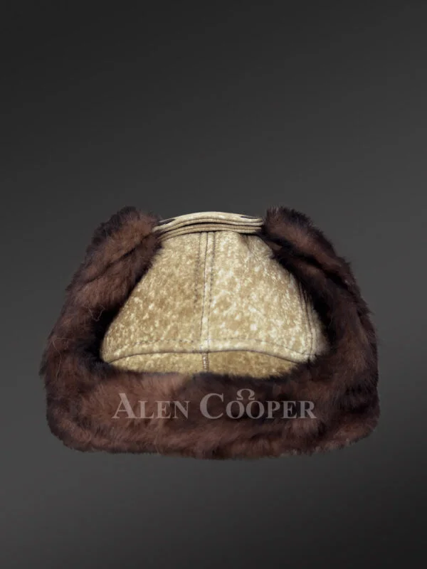 Mens Shearling Hat with Ear Flaps – Embrace the Warmth with High-Fashion Looks - Image 5
