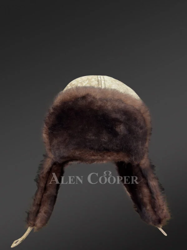 Mens Shearling Hat with Ear Flaps – Embrace the Warmth with High-Fashion Looks - Image 4