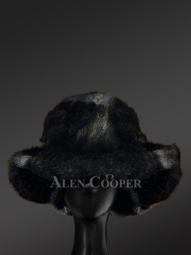 Women's Fullskin Mink Hat with Fox Fur Trim