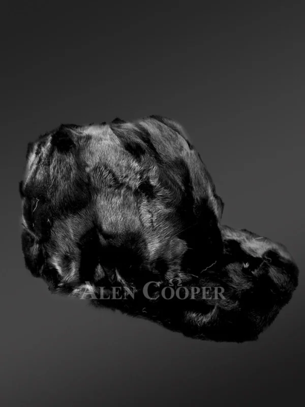 Black Mink Fur Baseball Hat (2)