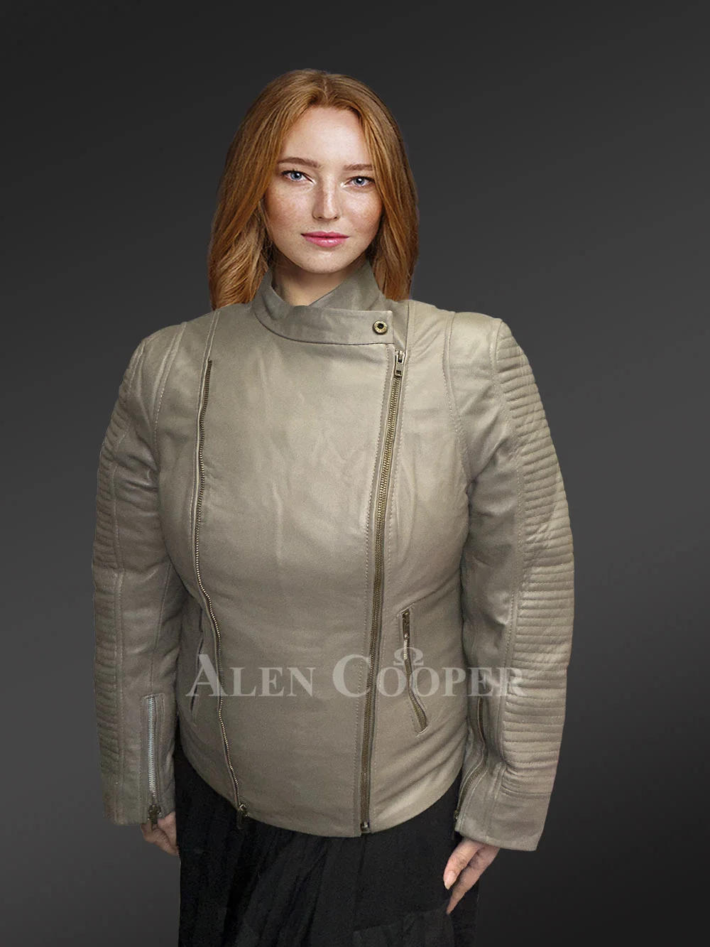 Womens Stylish Moto Jacket with an Exquisite Thermal Vibe