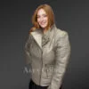 Women’s stylish Moto Jacket in Grey