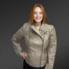 Women’s stylish Moto Jacket in Grey