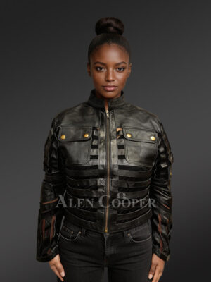 Women’s Contemporary Spring Leather Jacket