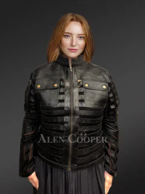 Women’s Contemporary Spring Leather Jacket