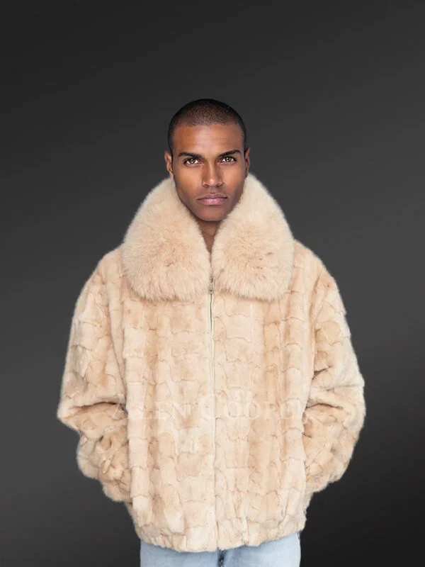 Men’s Sheared Mink Bomber Jacket