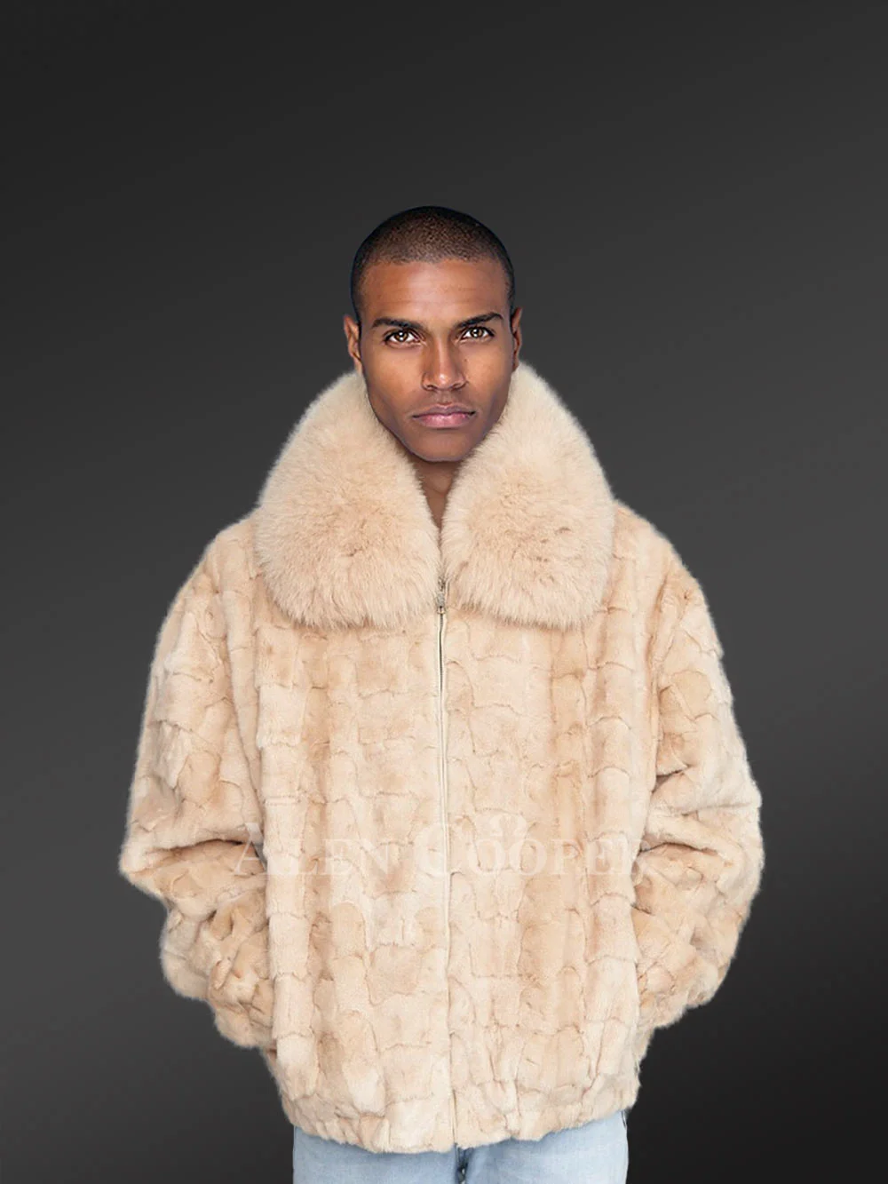 Men’s Sheared Mink Bomber Jacket