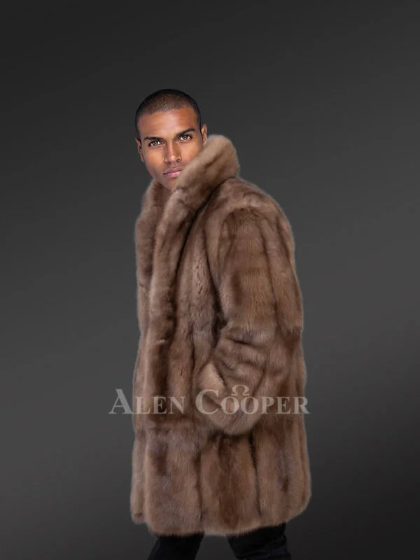 Men’s Dressy Sable Coat in Natural Look - Image 4