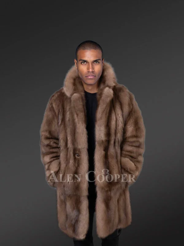 Men’s Dressy Sable Coat in Natural Look - Image 3