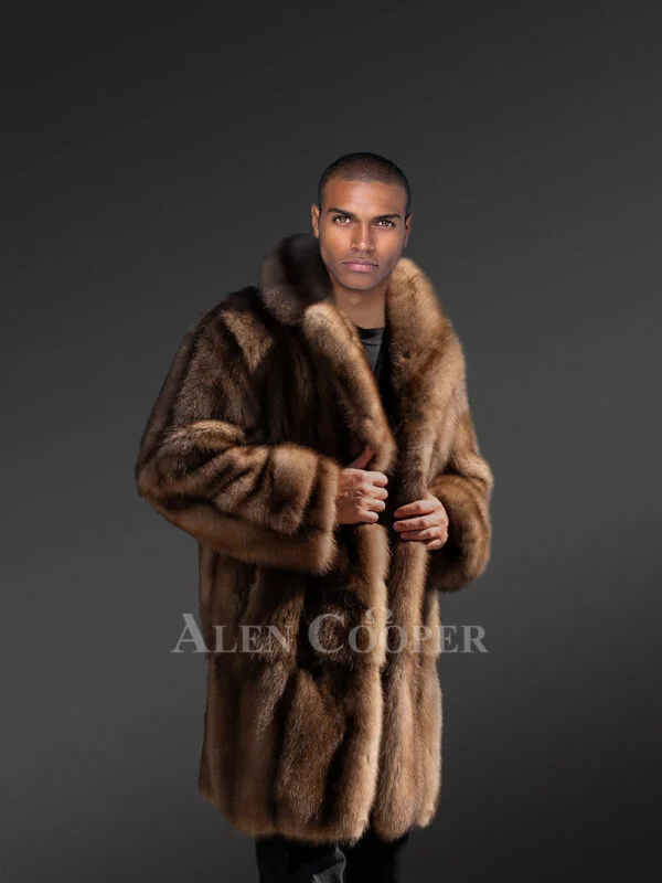 Men’s Dressy Sable Coat in Natural Look - Image 7