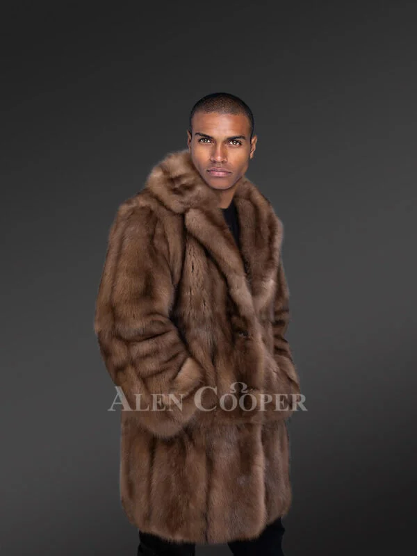 Men’s Dressy Sable Coat in Natural Look - Image 6