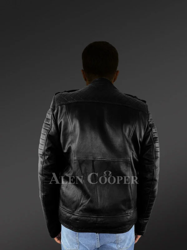 Men’s Everyday wear Leather Biker Jacket - Image 6