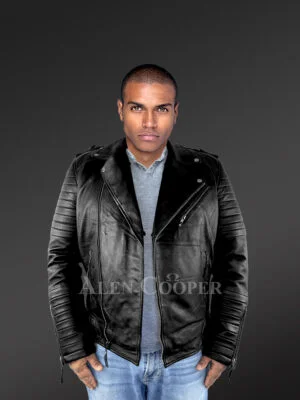 Men’s Everyday wear Leather Biker Jacket