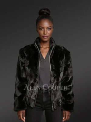Womens Black Sheared Mink Jacket – Enjoy The Winter In Style