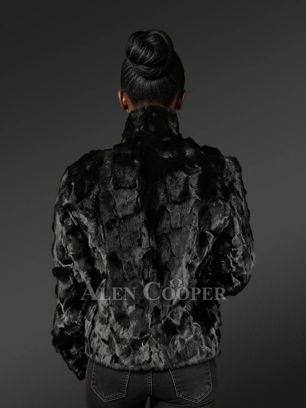 Womens Black Sheared Mink Jacket – Enjoy The Winter In Style - Image 4