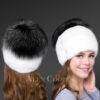 Fox Beanie Hat with Fur Pompom Stylizing Urbane Women