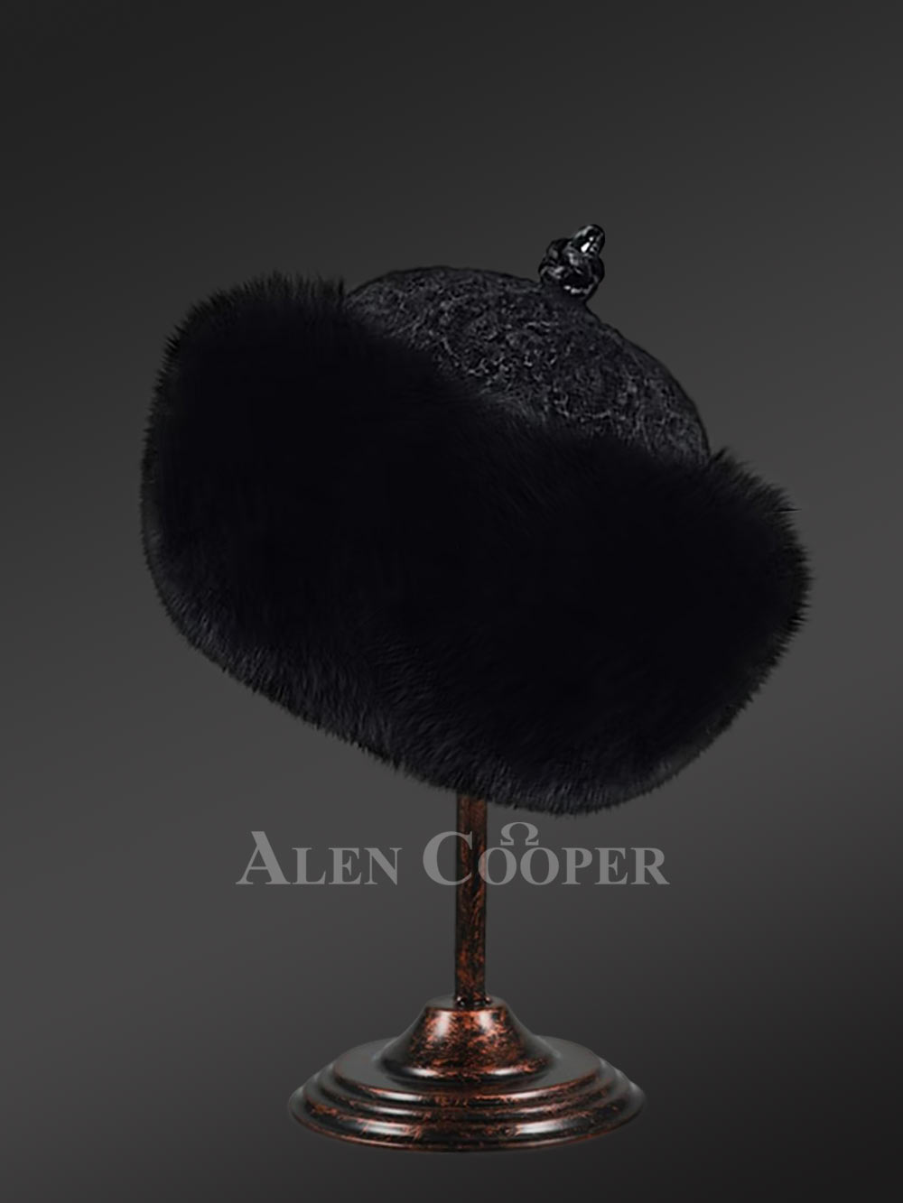 Fox Fur Roller Cap with Persian Lamb Top