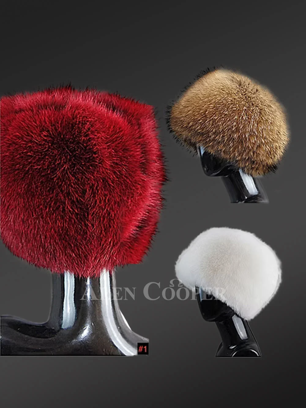 Full Fox Fur Beret Cap Hat