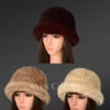 Knit Mink Bucket Hat