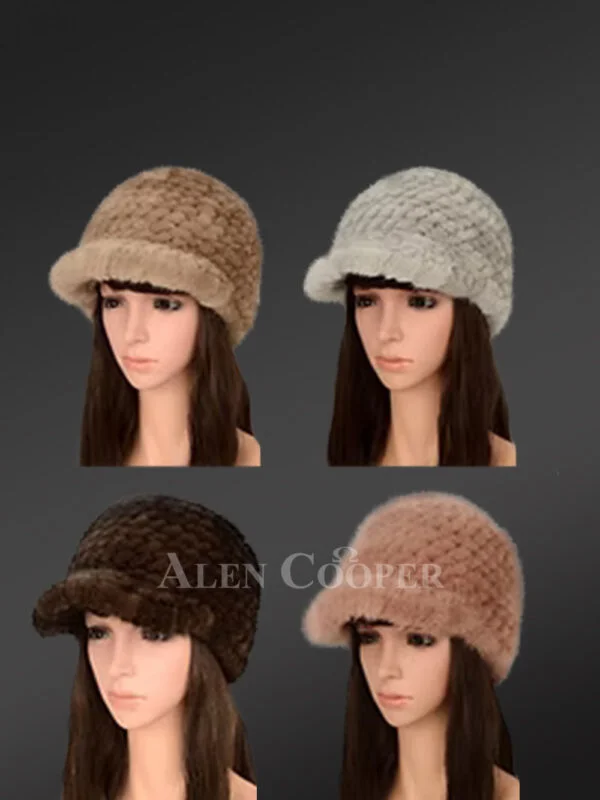 Knit Mink Riding Hat - Image 2