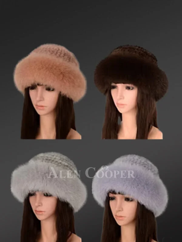 Knit Mink Roller Hat - Image 3
