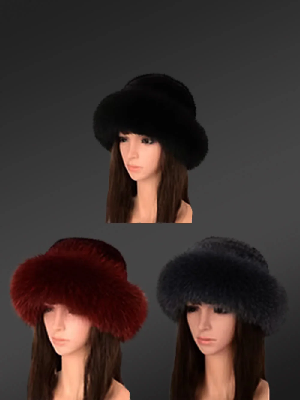 Knit Mink Roller Hat