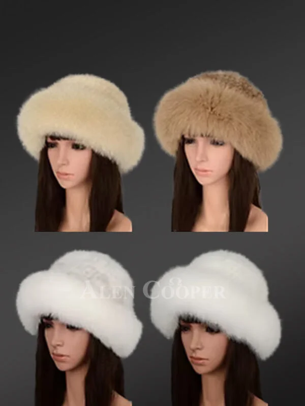 Knit Mink Roller Hat - Image 2