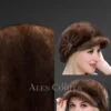 Mahogany Mink Riding Hat with Side Decorated Accent