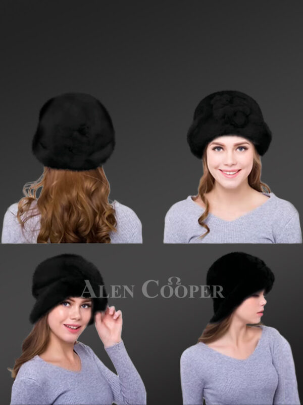 Mink Bucket Hat with Front Accented Decor