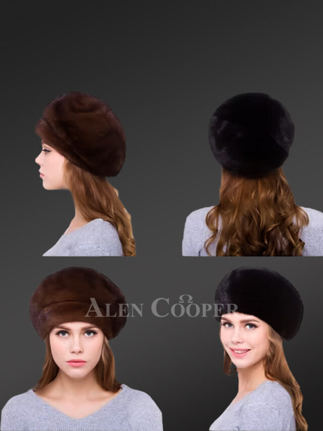Mink Full Skin Beret Hat