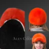 Rust Orange Mink Riding Hat