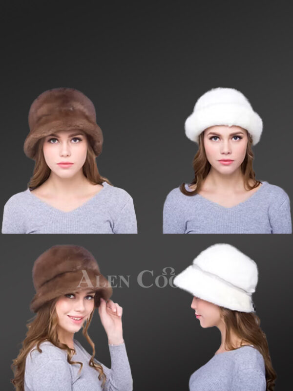 Stylish Classic Mink Bucket Hat