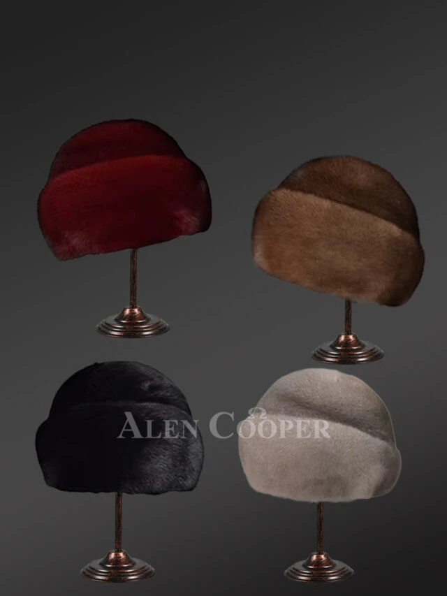 womens full skin mink beret hat