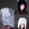 Fox Trapper Hat with Pom Poms