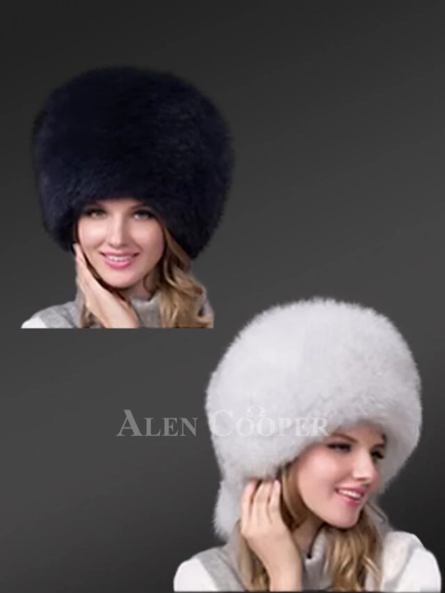 Womens Silver Fox Beret with Tail – Be the Diva of Every Event