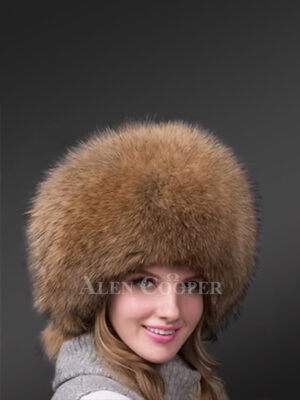 Women’s Full Fox Fur True Ushanka Hat