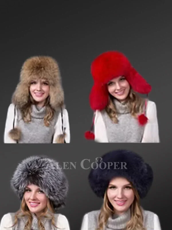 Womens Fox Fur Trapper Hat – Luxury & Warmth of Natural Fur - Image 2