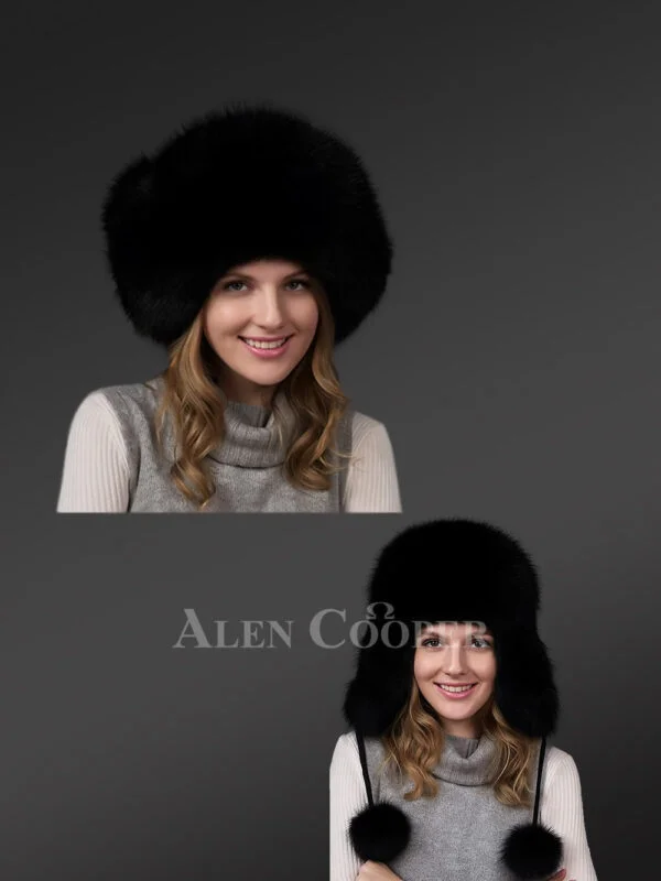 Women’s True Trapper Hat with Pom Poms - Image 4