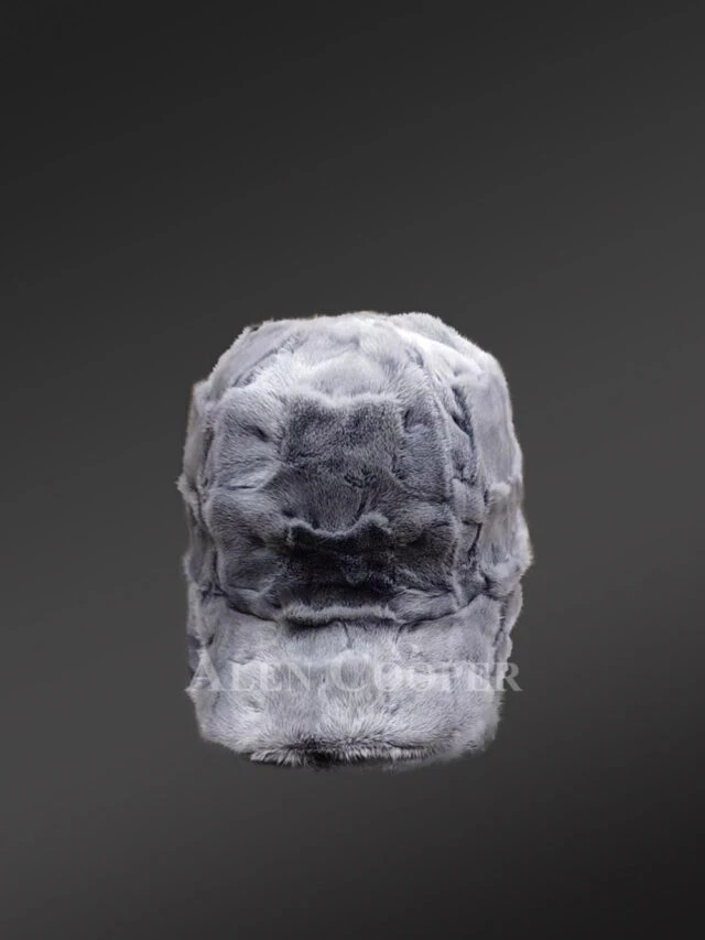 Mens Grey Iris Mink Fur Hat–Deluxe Accessory that Reflects Classic Style