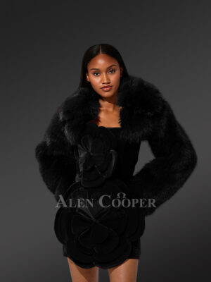 Women’s Trendy Short Bolero Jacket in Black