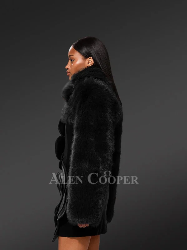 Women’s Trendy Short Bolero Jacket in Black - Image 5