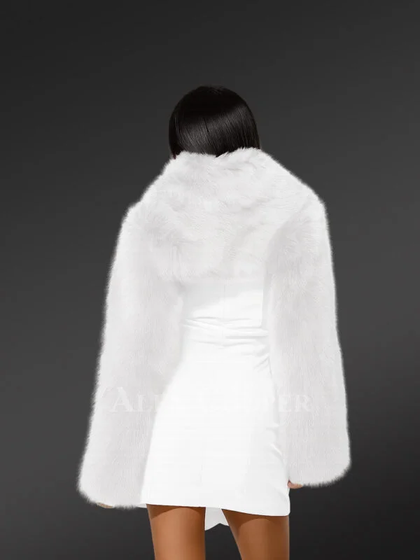 Women’s Trendy Short Bolero Jacket in White - Image 6