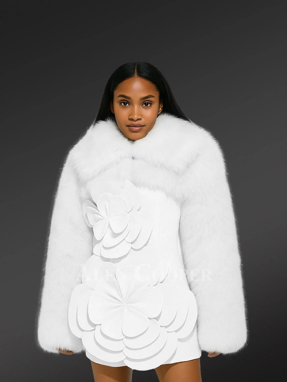 Women’s Trendy Short Bolero Jacket in White
