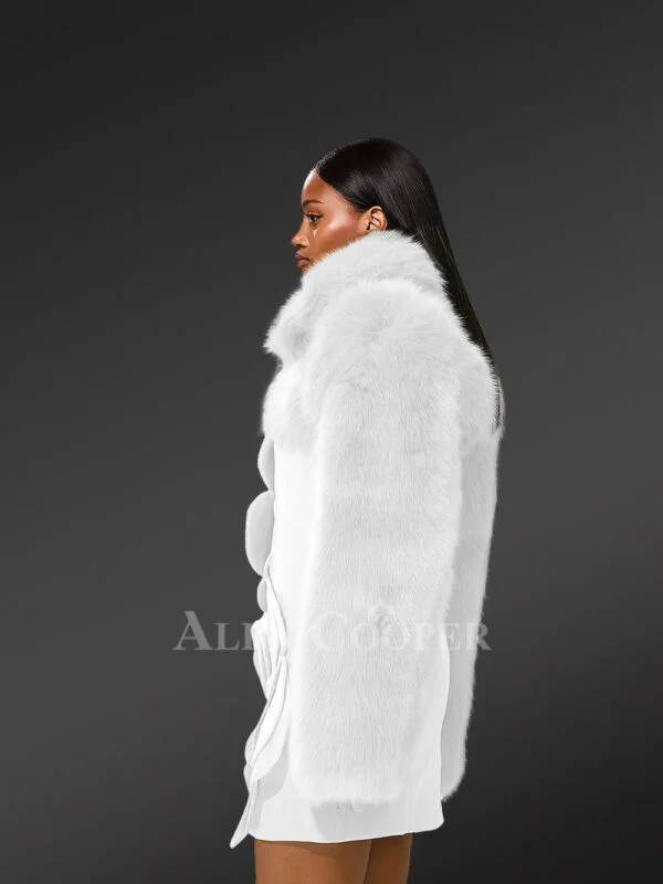 Women’s Trendy Short Bolero Jacket in White - Image 5