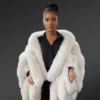 Women’s Celeb Style Fox Fur Cape